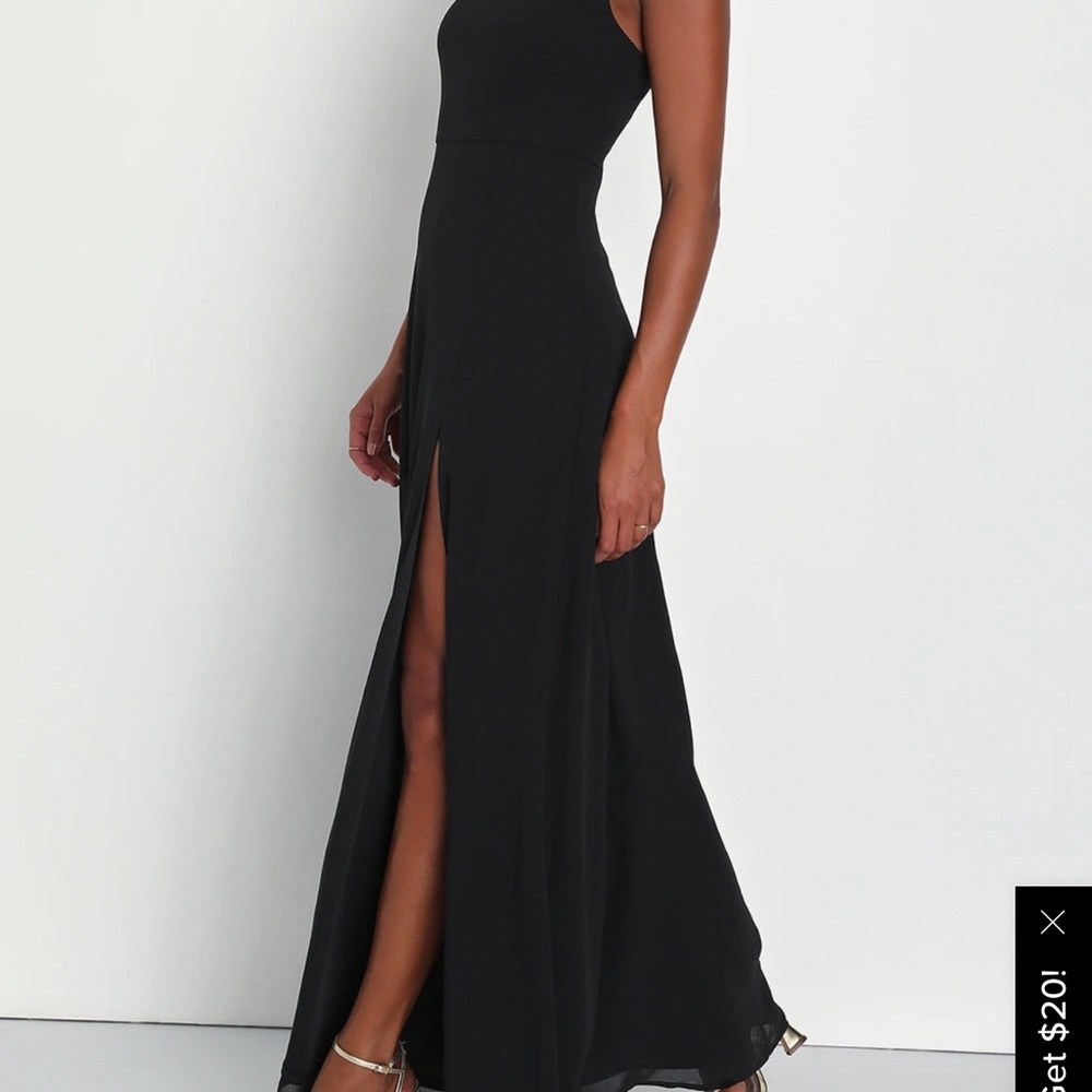 Elegant Black Sleeveless Maxi Dress